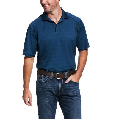 Ariat AC Muške Polo Majice Tamno Plave | HR-073139