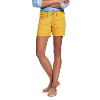 Ariat Boyfriend Cotton Twill 5" Short Ženske KratkeHlače Zlatne | HR-361102