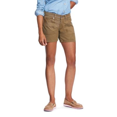 Ariat Boyfriend Cotton Twill 5" Short Ženske KratkeHlače Kaki Boja | HR-637635