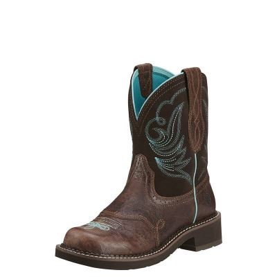 Ariat Fatbaby Heritage Dapper Ženske Čizme Za Kaubojku Kraljevska Plava Čokoladne | HR-406584