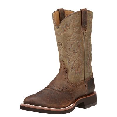 Ariat Heritage Crepe Muške Kaubojske Čizme Smeđe Maslinasto Zelene | HR-003423