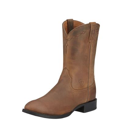 Ariat Heritage Roper Muške Zapadnjačke Čizme Smeđe | HR-157930