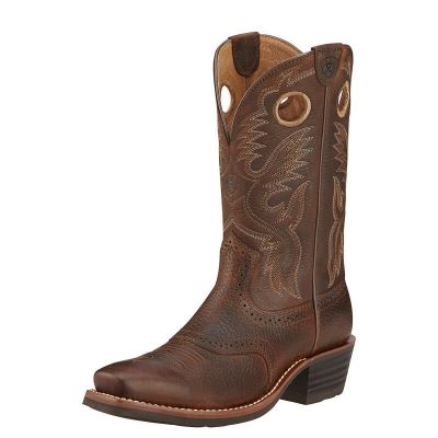 Ariat Heritage Roughstock Muške Kaubojske Čizme Smeđe | HR-021089