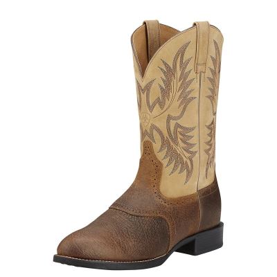 Ariat Heritage Stockman Muške Kaubojske Čizme Smeđe Bež | HR-390145