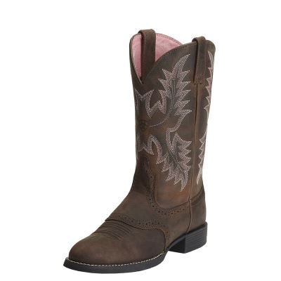 Ariat Heritage Stockman Ženske Čizme Za Kaubojku Tamno Smeđe | HR-924063