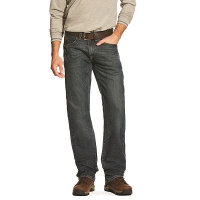 Ariat TEKSlim Fit Work Pants - Rebar Denim Muške Traperice Plave | HR-857092