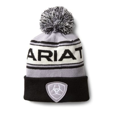 Ariat Team Beanie Ženske Beanie Sive Crne | HR-137490