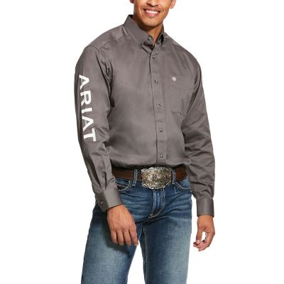 Ariat Team Logo Twill Classic Fit Muške Košulje Sive | HR-829955