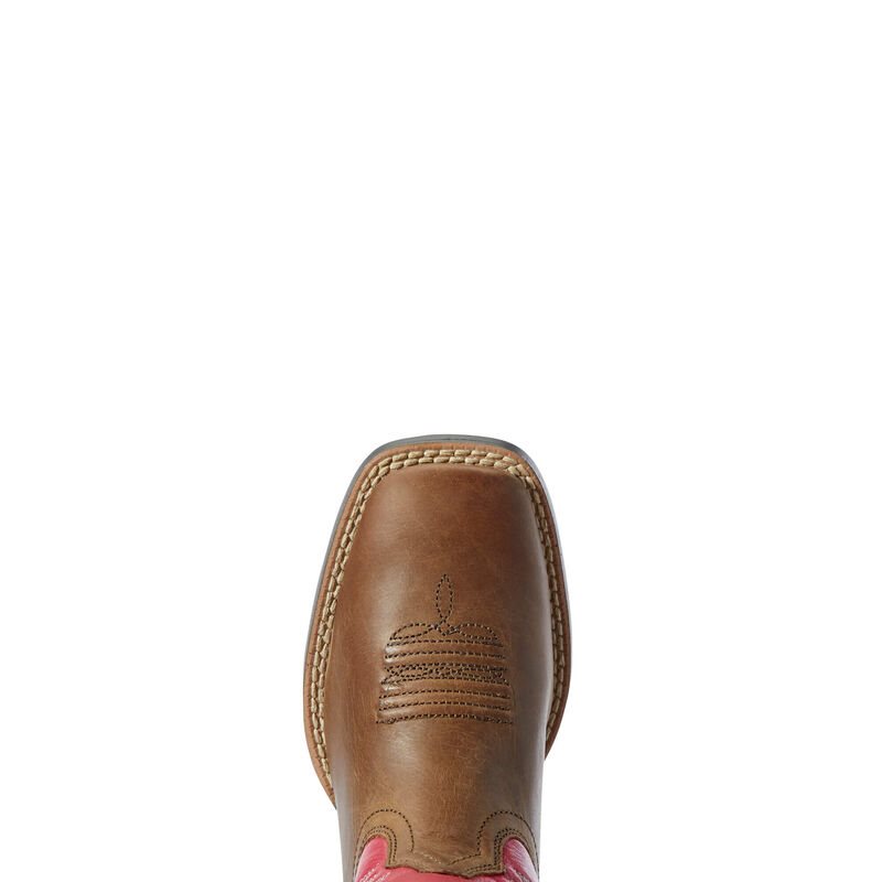 Ariat Cowboy VentTEK Dječje Kaubojske Čizme Smeđe Roze | HR-969413