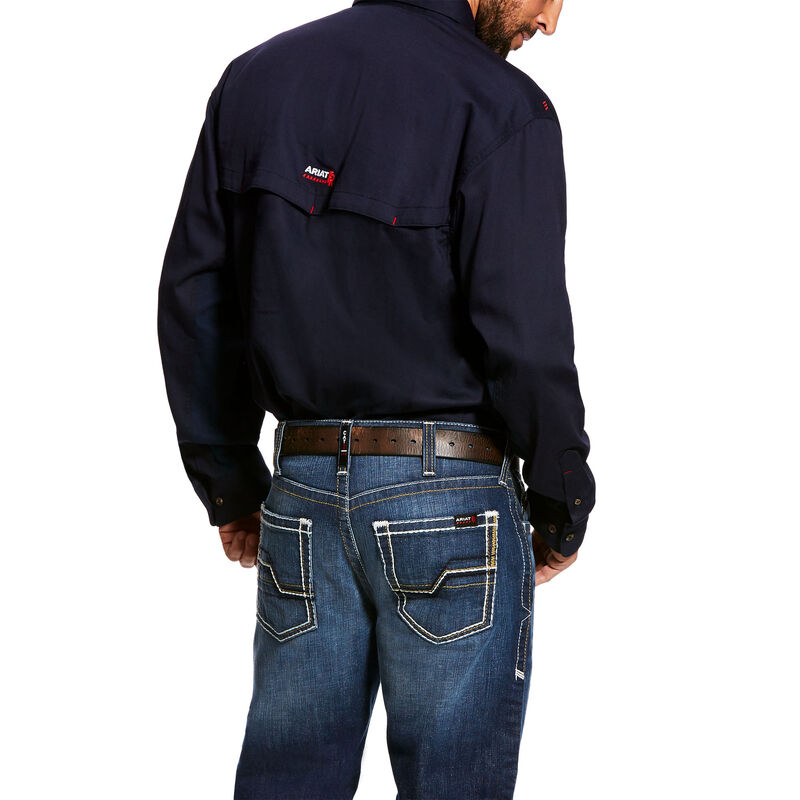 Ariat FR Solid Vent Shirts Muške Radna Majica Tamnoplave | HR-228818