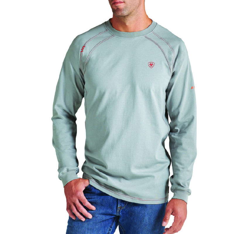 Ariat FR Work Crew Muške Majice Srebrne | HR-403311
