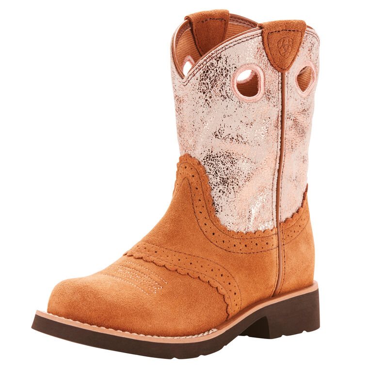 Ariat Fatbaby Dječje Zapadnjačke Čizme Smeđe Roze | HR-507426