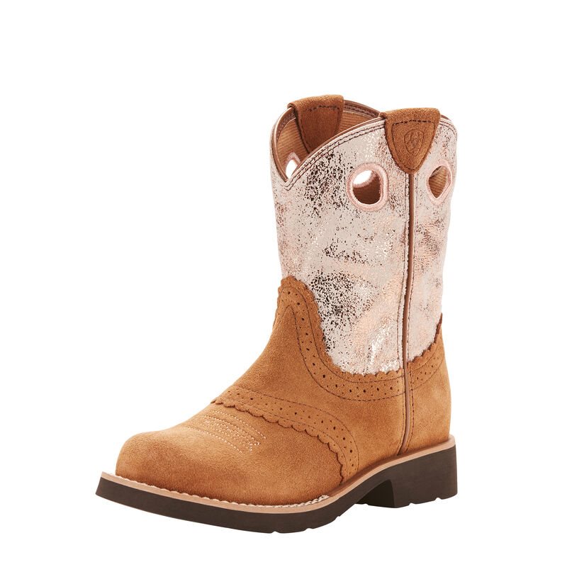 Ariat Fatbaby Dječje Zapadnjačke Čizme Smeđe Roze | HR-507426