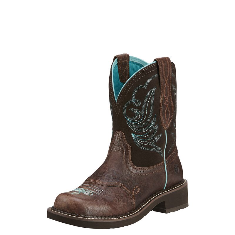 Ariat Fatbaby Heritage Dapper Ženske Čizme Za Kaubojku Kraljevska Plava Čokoladne | HR-406584