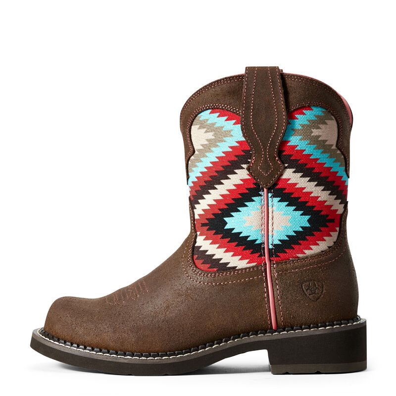 Ariat Fatbaby Heritage Twill Ženske Čizme Za Kaubojku Tamno Smeđe | HR-694467