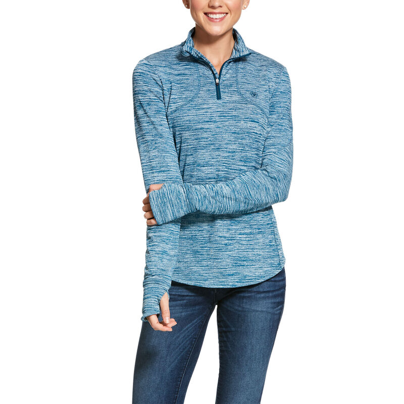Ariat Gridwork 1/4 Zip Baselayer Ženske Baselayer Zelene | HR-663221