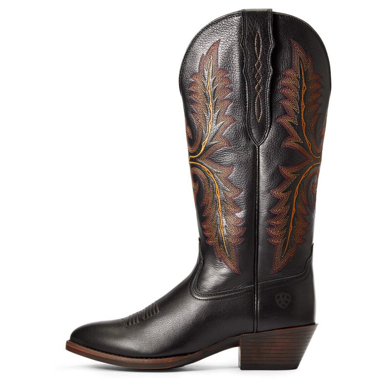 Ariat Heritage Elastic Calf Ženske Zapadnjačke Čizme Crne | HR-388317