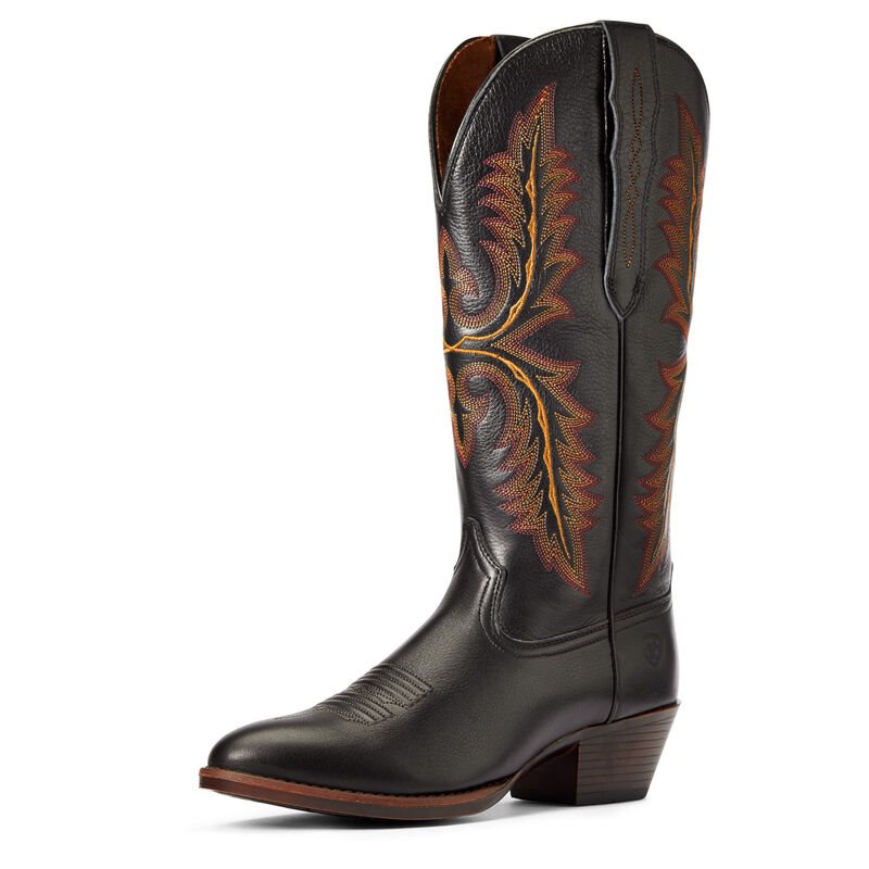 Ariat Heritage Elastic Calf Ženske Zapadnjačke Čizme Crne | HR-388317