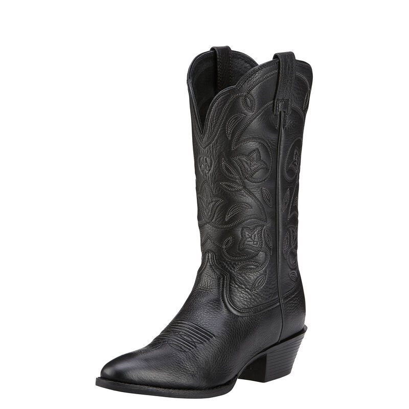 Ariat Heritage R Toe Ženske Zapadnjačke Čizme Crne | HR-456457