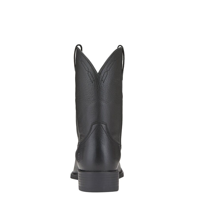 Ariat Heritage Roper Wide Square Toe Muške Zapadnjačke Čizme Crne | HR-099284