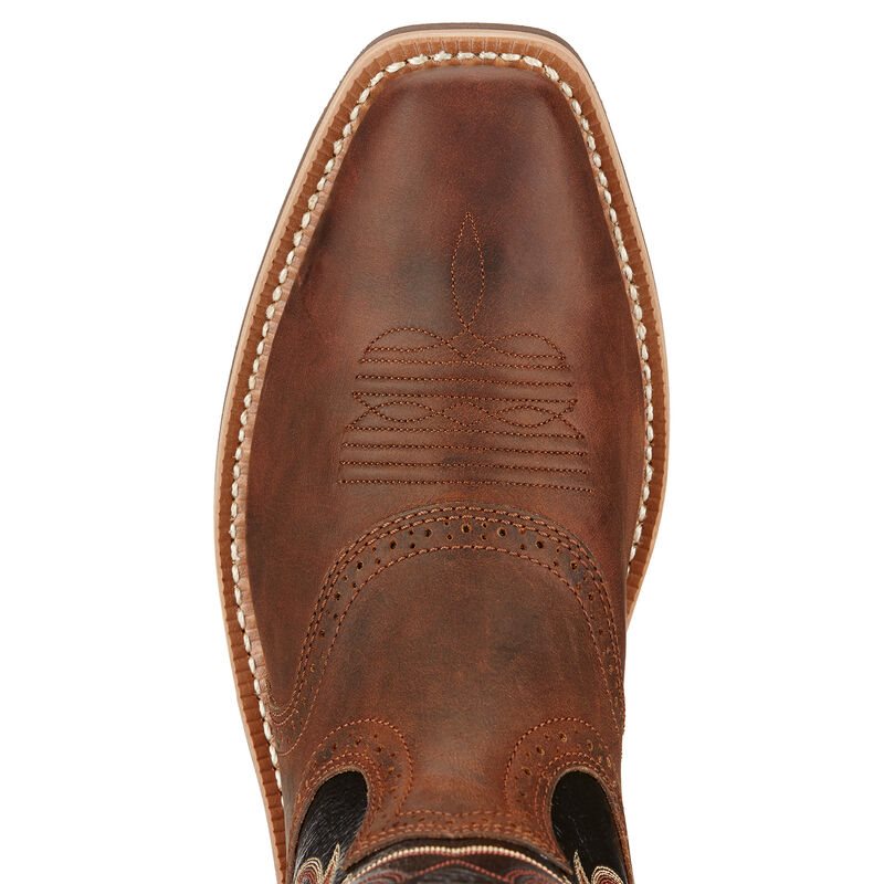 Ariat Heritage Roughstock Muške Kaubojske Čizme Smeđe Crne | HR-689197