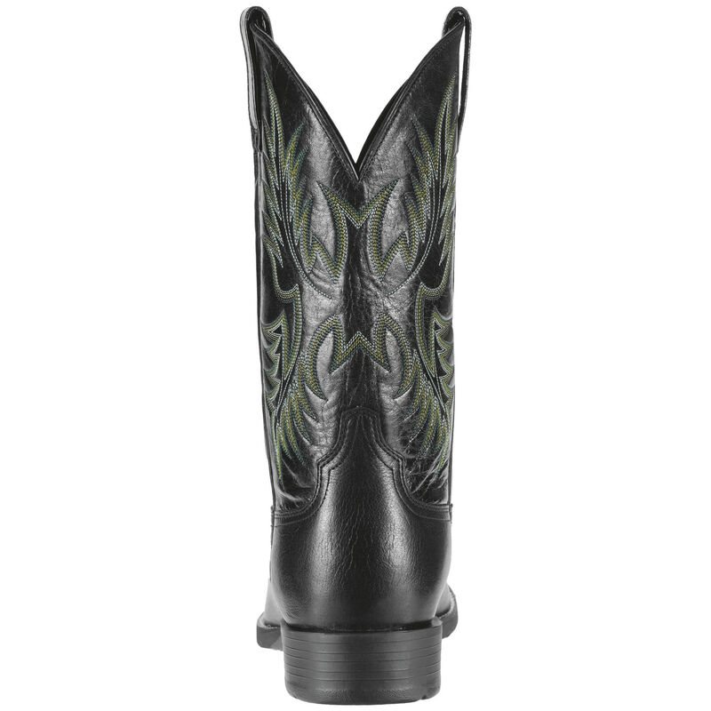 Ariat Heritage Stockman Muške Kaubojske Čizme Crne Zelene | HR-779939