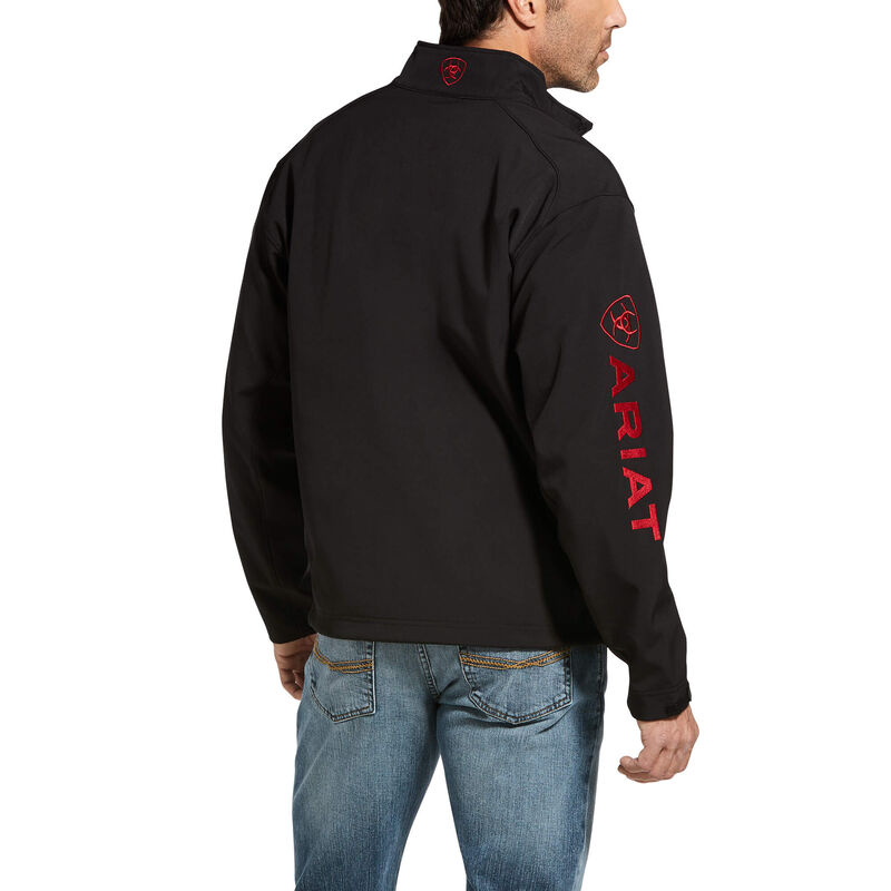 Ariat Logo 2.0 Softshell Jackets Muške Jakne Crne Crvene | HR-195310