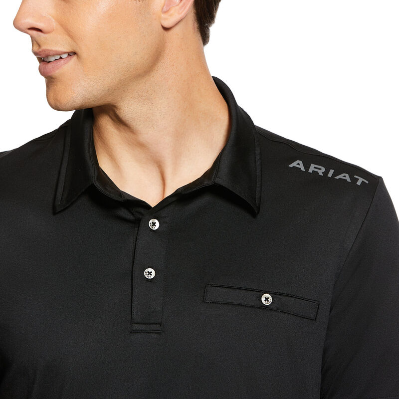 Ariat Norco Muške Polo Majice Crne | HR-116864