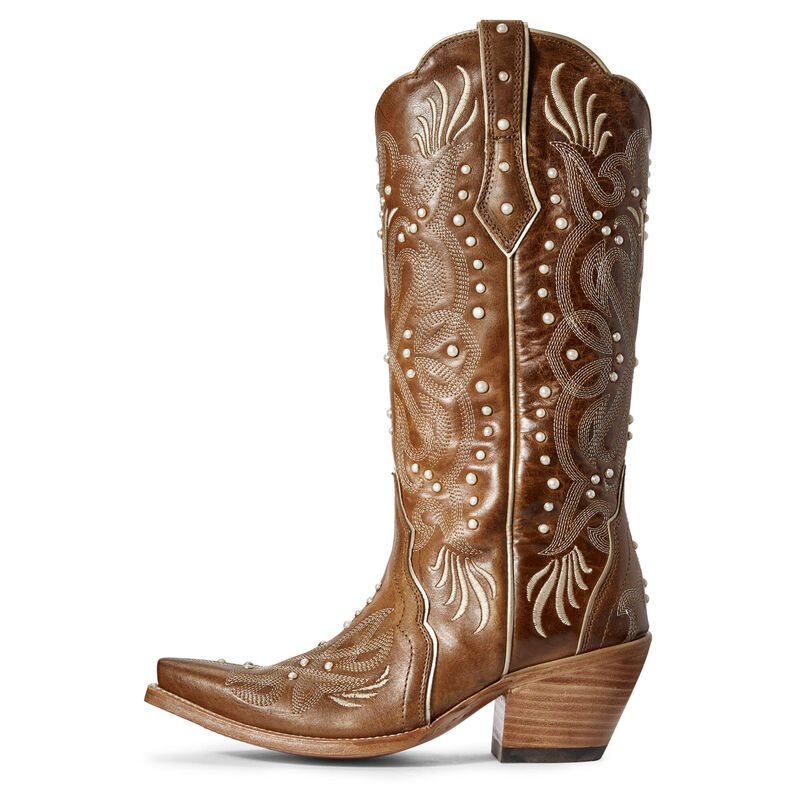 Ariat Pearl Ženske Zapadnjačke Čizme Smeđe | HR-559328
