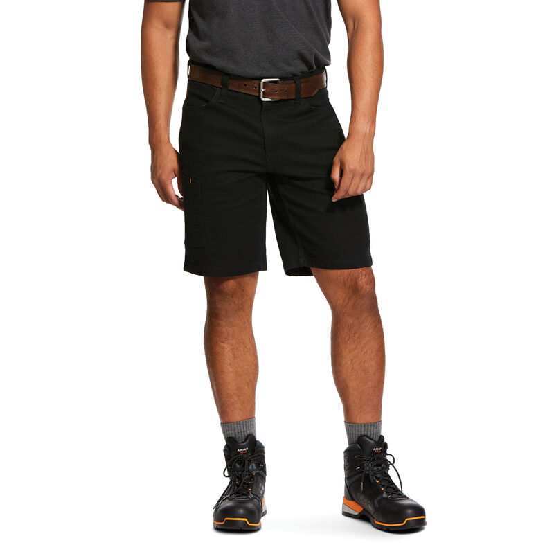 Ariat Rebar DuraStretch Made Tough Short Muške KratkeHlače Crne | HR-399966