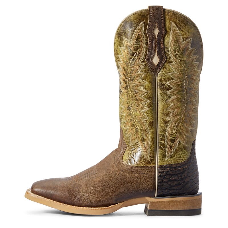 Ariat Relentless Record Setter Muške Kaubojske Čizme Smeđe Zelene | HR-118114