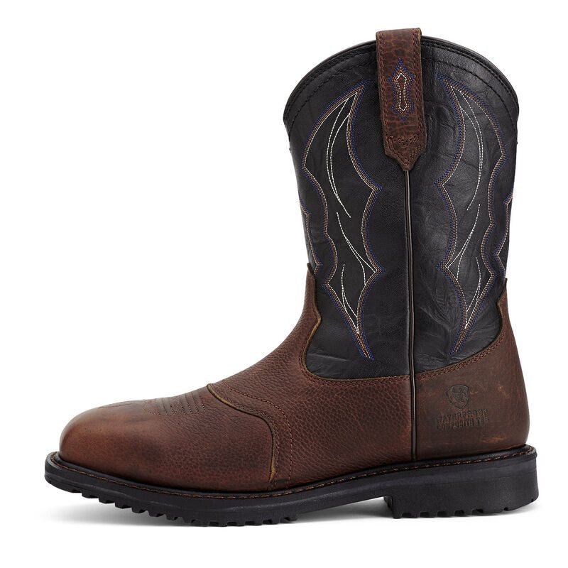 Ariat RigTek Wide Square Toe Waterproof Composite Toe Muške Radne Čizme Smeđe | HR-865385