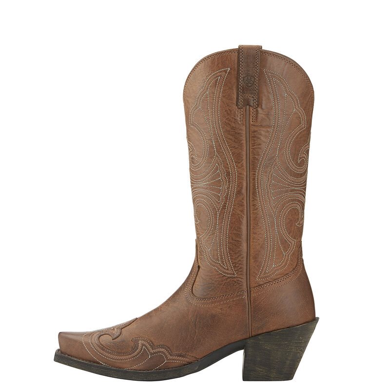Ariat Round Up D Toe Wingtip Ženske Zapadnjačke Čizme Bež | HR-739333