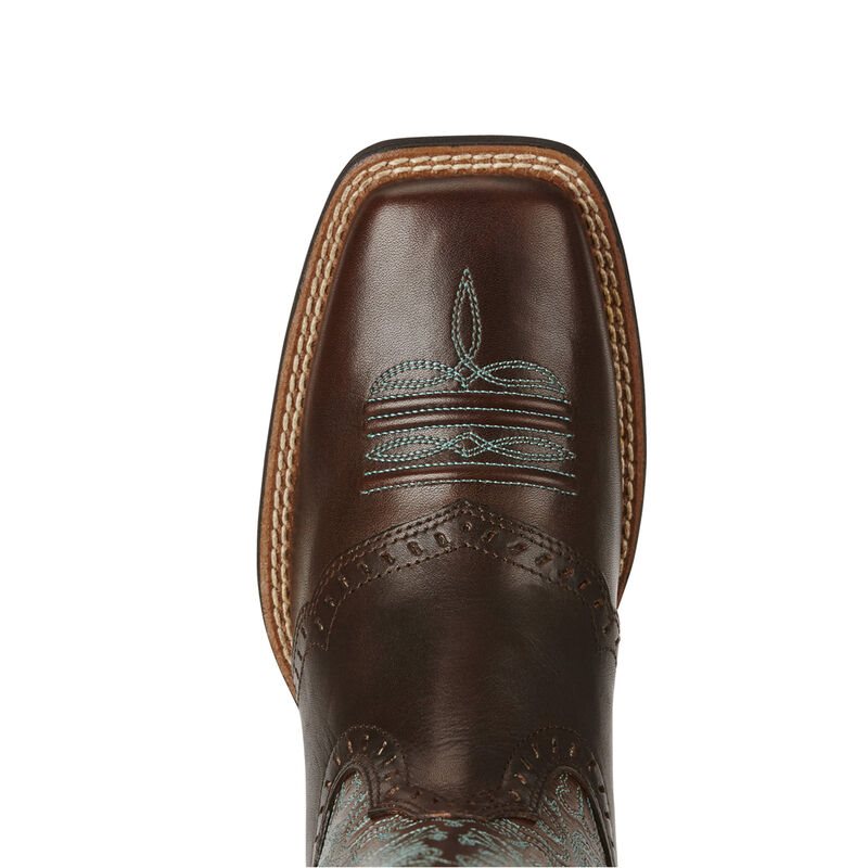 Ariat Round Up Remuda Ženske Čizme Za Kaubojku Tamno Smeđe | HR-888409
