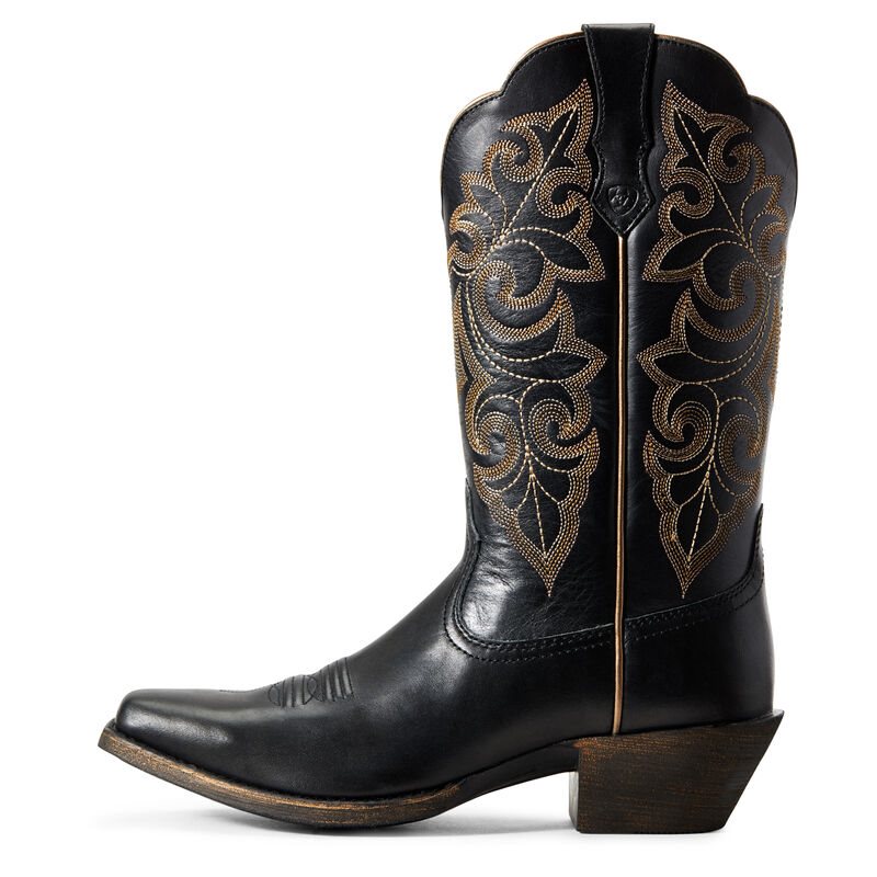 Ariat Round Up Square Toe Ženske Čizme Za Kaubojku Crne | HR-970604