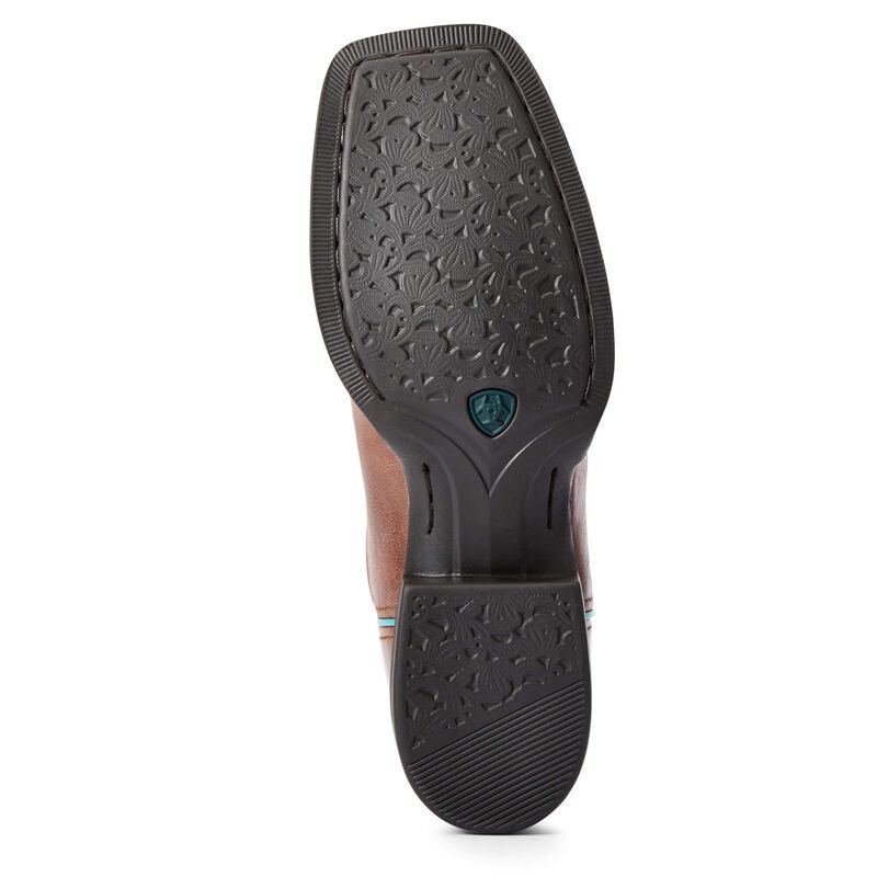 Ariat Round Up Wide Square Toe Ženske Čizme Za Kaubojku Smeđe Roze | HR-859700