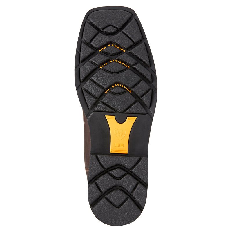 Ariat Sierra Wide Square Toe Steel Toe Muške Radne Čizme Tamno Smeđe | HR-180768