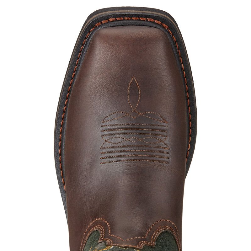 Ariat Sierra Wide Square Toe Steel Toe Muške Radne Čizme Tamno Smeđe | HR-180768