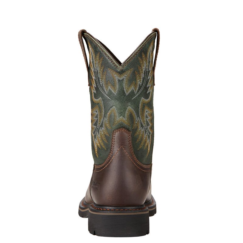 Ariat Sierra Wide Square Toe Steel Toe Muške Radne Čizme Tamno Smeđe | HR-180768