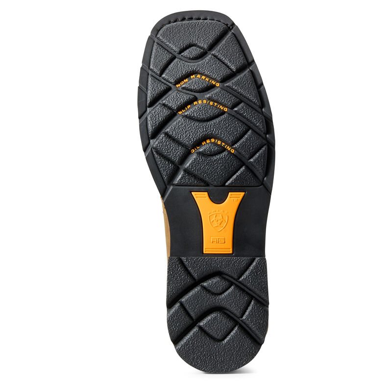 Ariat Sierra Wide Square Toe Steel Toe Muške Radne Čizme Smeđe Čokoladne | HR-623780