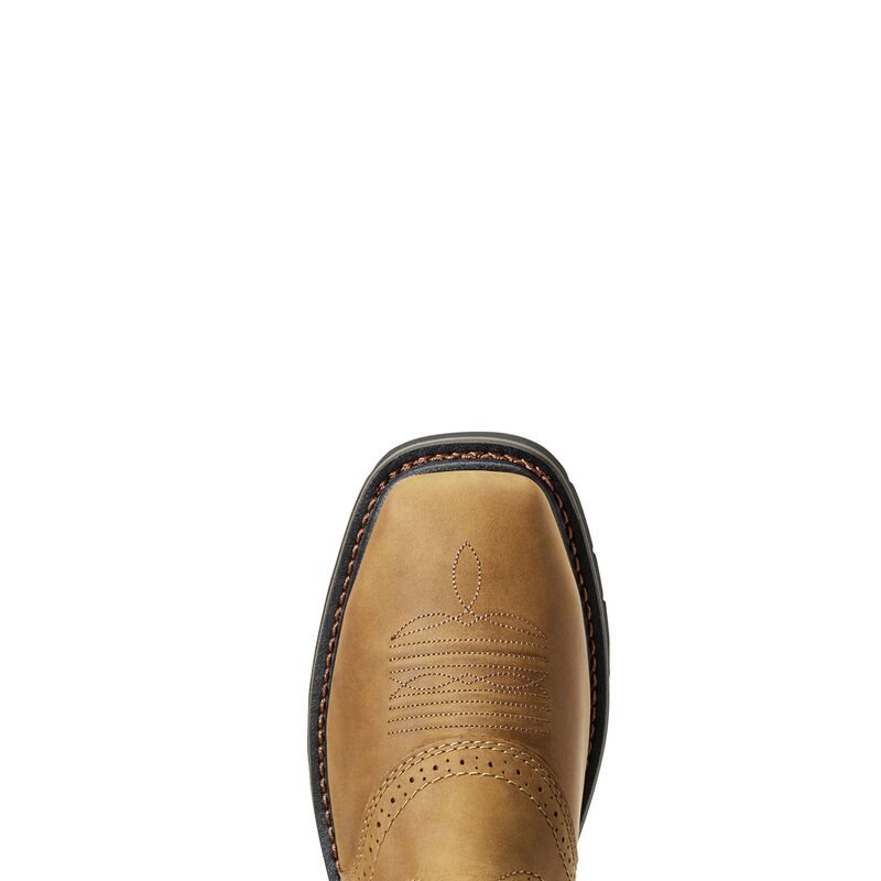 Ariat Sierra Wide Square Toe Steel Toe Muške Radne Čizme Smeđe Čokoladne | HR-623780