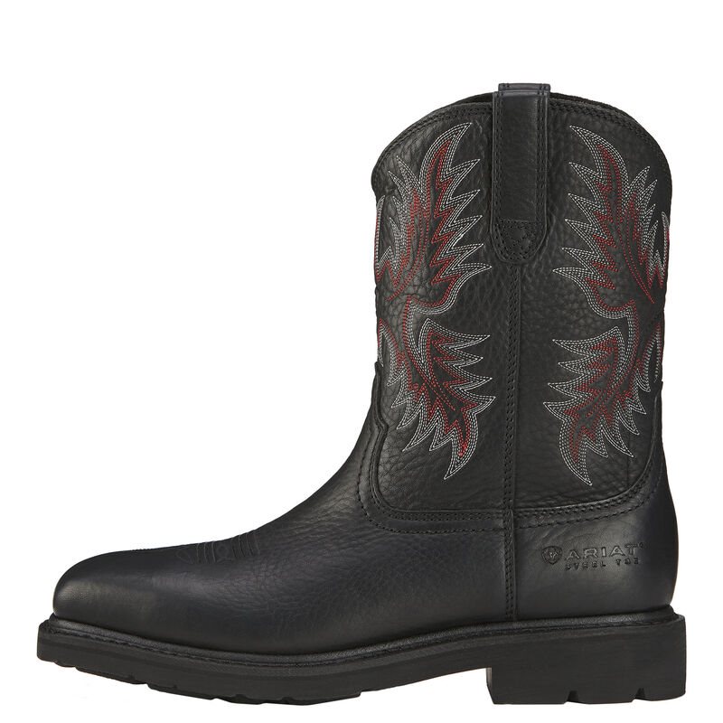 Ariat Sierra Wide Square Toe Steel Toe Muške Radne Čizme Crne | HR-923096