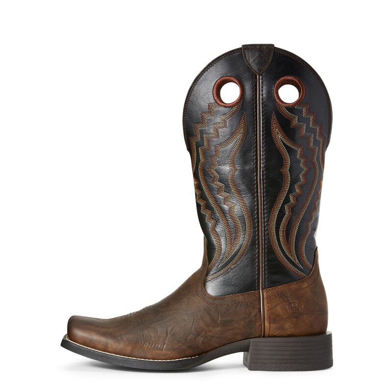 Ariat Sport Picket Line Muške Kaubojske Čizme Smeđe Crne | HR-794297