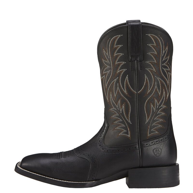 Ariat Sport Wide Square Toe Muške Kaubojske Čizme Crne | HR-359461
