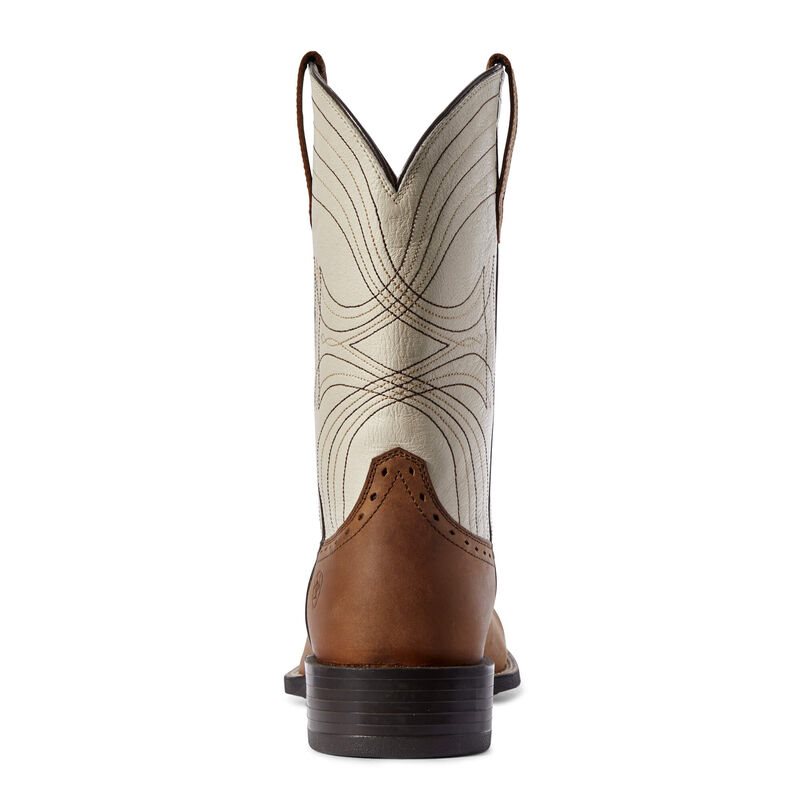Ariat Sport Wide Square Toe Muške Kaubojske Čizme Smeđe Bijele | HR-978870