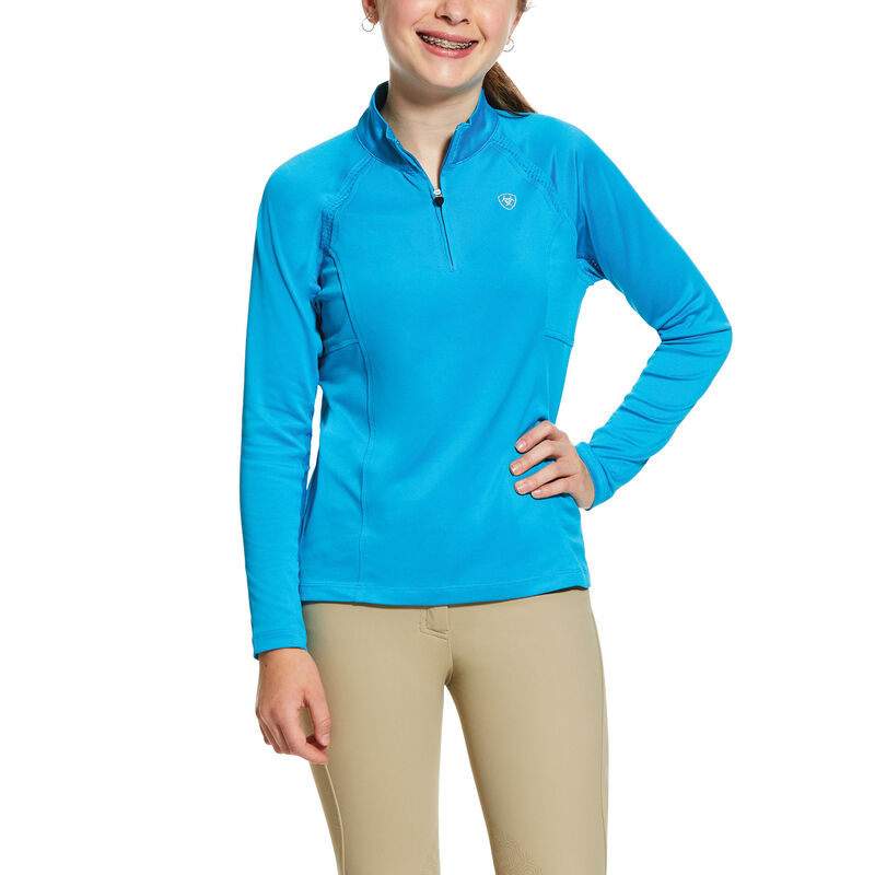 Ariat Sunstopper 2.0 1/4 Zip Baselayer Dječje Baselayer Plave | HR-214218