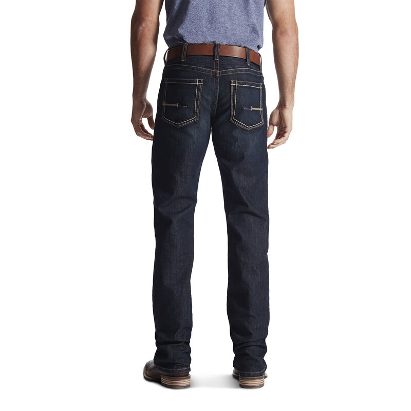 Ariat TEKLow Rise, Bootscut Work Pants - Rebar Denim Muške Traperice Tamno Plave | HR-152552