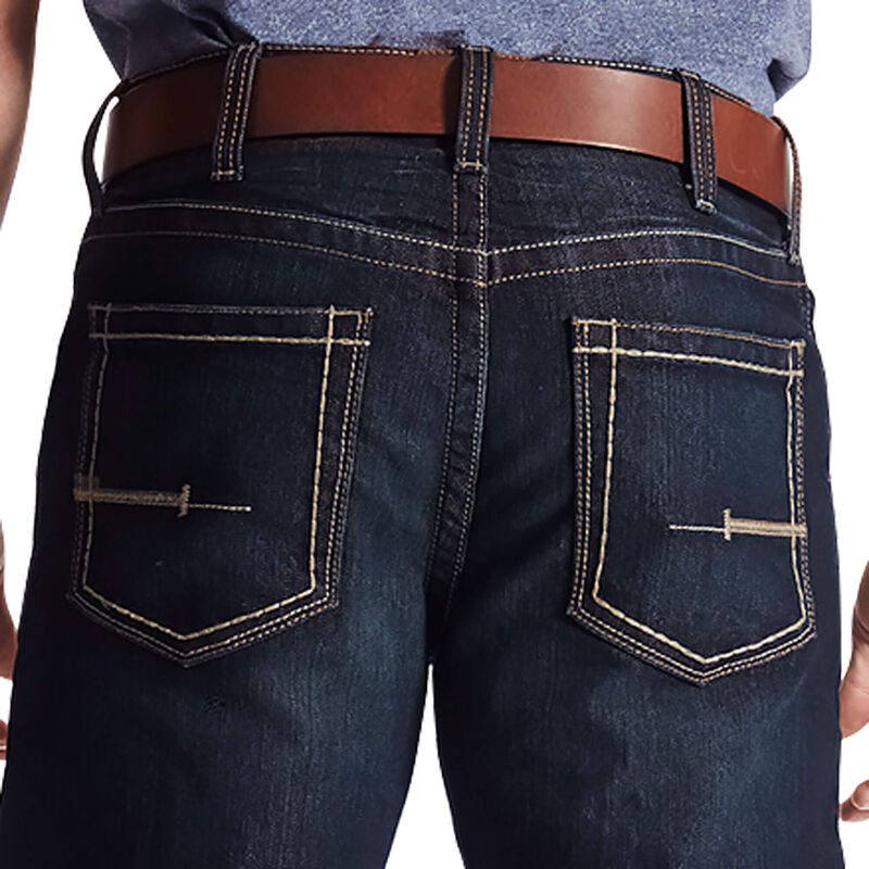 Ariat TEKLow Rise, Bootscut Work Pants - Rebar Denim Muške Traperice Tamno Plave | HR-152552
