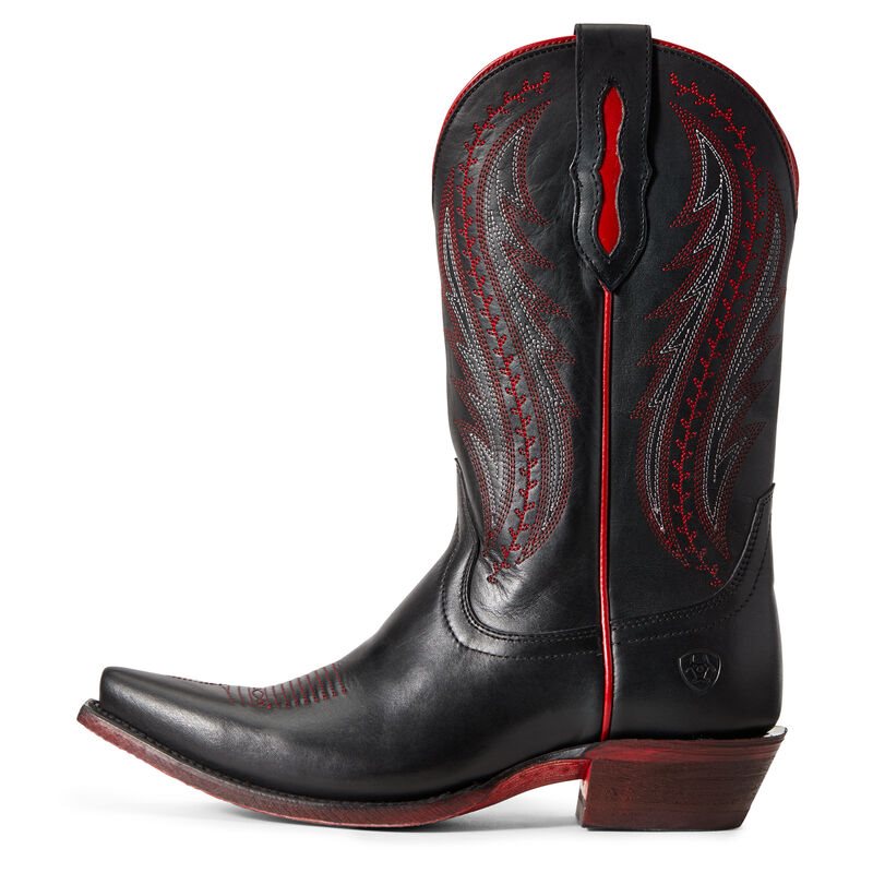 Ariat Tailgate Ženske Zapadnjačke Čizme Crne Crvene | HR-416340