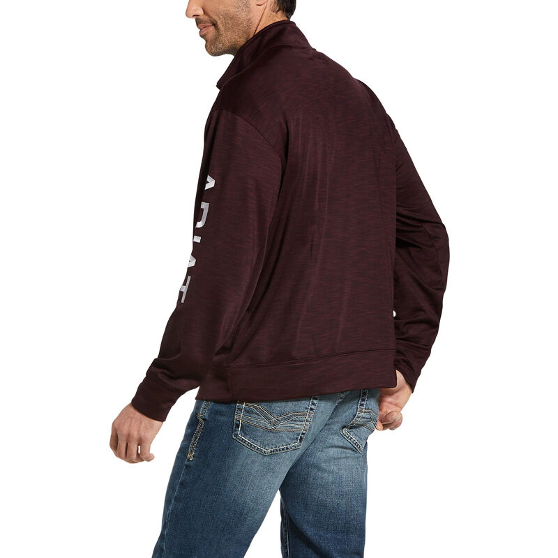 Ariat Team Logo 1/4 Zip Top Muške Topi Roze Sive | HR-508297